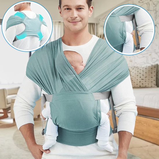 porte bebe ergonomique écharpe verte