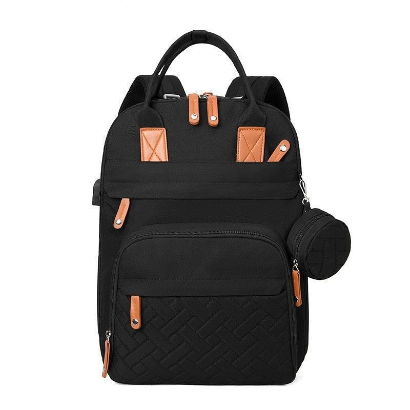 sac à langer pliable mats noir