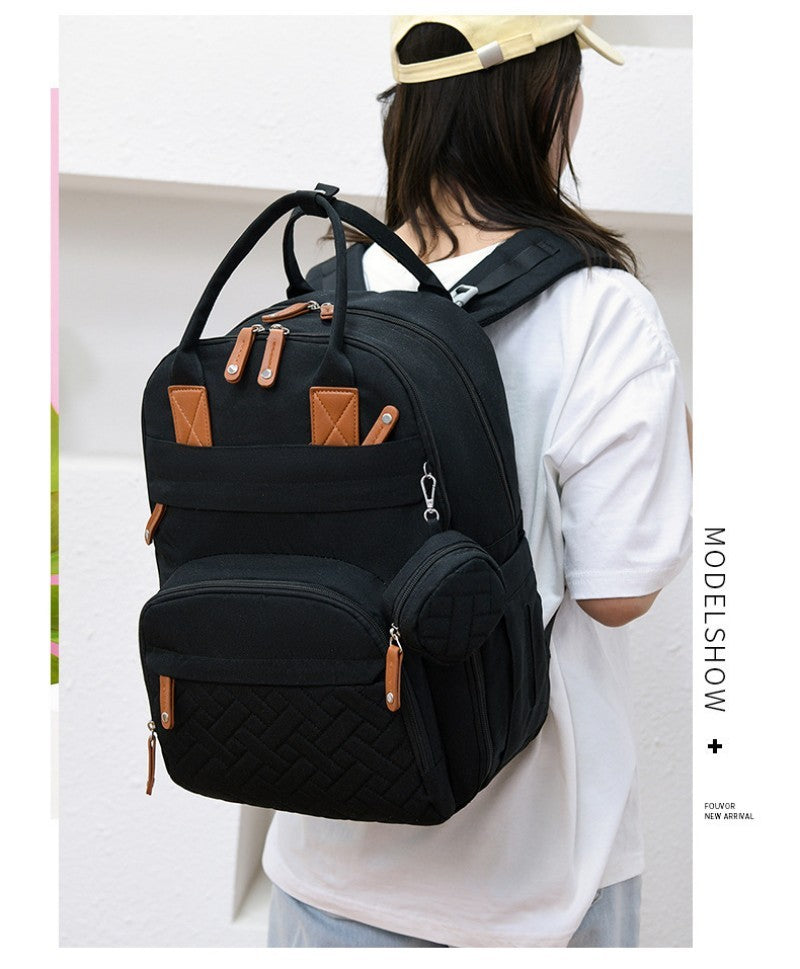 sac à langer pliable mats noir